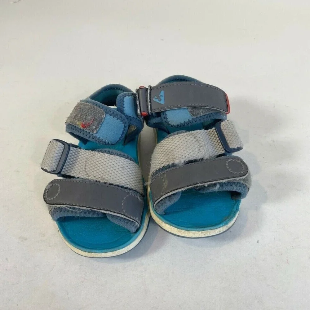 Plae Wes Sport Sandal Baby‎ Shoes Toddler Size 8 Blue Leather Adjustable Casual